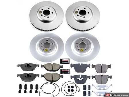 ES#4793945 - CRK6013 - PowerStop Z23 Evolution Geomet Coated Brake Kit - Geomet coated Z23 performance brake refresh with sensors for 750i. - Power Stop - BMW