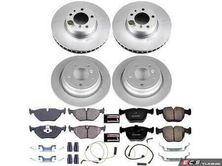 ES#4793589 - CRK509 - PowerStop Z23 Evolution Geomet Coated Brake Kit - Geomet coated Z23 brake refresh with sensors for 540i wagon. - Power Stop - BMW