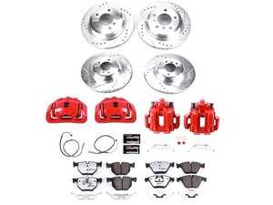ES#4800049 - KC6059-26 - PowerStop Z26 Street Warrior Brake & Caliper Kit - Complete front and rear red caliper braking for 335i xDrive. - Power Stop - BMW