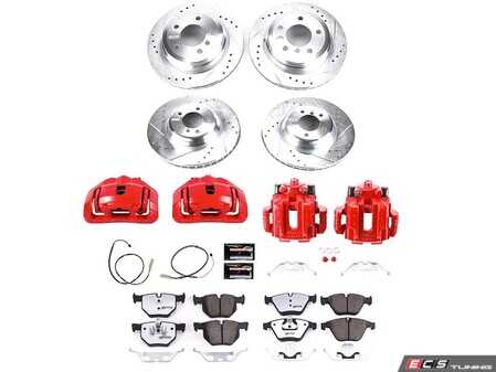 ES#4800049 - KC6059-26 - PowerStop Z26 Street Warrior Brake & Caliper Kit - Complete front and rear red caliper braking for 335i xDrive. - Power Stop - BMW