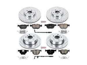 ES#3157520 - K6162 - Z23 Evolution Sport Brake Kit - Front & Rear - The ultimate performance upgrade for daily drivers who want more stopping power without the high price tag of a big brake kit. - Power Stop - BMW