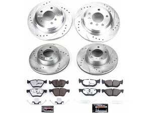 ES#3989963 - K5357-26 - Z26 Street Brake Kit  - Front and rear performance carbon-fiber braking for 2006 325xi AWD - Power Stop - BMW