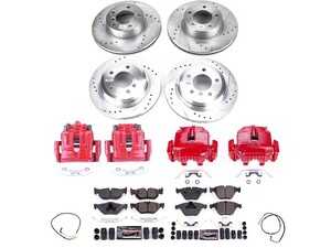 ES#4799512 - KC4102 - PowerStop Z23 Evolution Sport Brake Upgrade Kit - Complete Z23 brake upgrade with red calipers for 2007 328xi - Power Stop - BMW