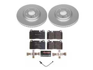 ES#4795505 - ESK7653 - Power Stop Euro-Stop Premium Front Brake Kit (320mm) - An authentic OE-specification front-wheel braking solution featuring European-sourced pads, high-carbon smooth Geomet coated rotors, and strict ECE-R90 certification. - Power Stop - Audi