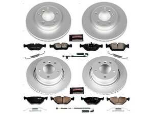 ES#3989343 - CRK873 - Z23 Evolution Coated Brake Kit - Front and Rear - This all-in-one "bolt-on" kit is specifically engineered to provide a significant increase in stopping power without the noise or dust. - Power Stop - BMW