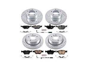 ES#3156611 - K2746 - Z23 Coated Brake Kit - Front and Rear - The ideal choice for enthusiast drivers who want a significant performance boost without sacrificing daily drivability. - Power Stop - BMW