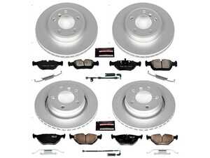 ES#3989342 - CRK871 - Z23 Evolution Coated Brake Kit - Front and Rear  - Designed as a complete bolt-on upgrade, this kit eliminates the guesswork of matching pads and rotors. - Power Stop - BMW