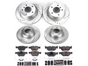 ES#3990001 - K5766 - Z23 Evolution Brake Kit - Front and Rear - Provides a firm, responsive pedal feel and significantly reduced brake fade. - Power Stop - BMW
