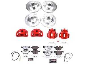ES#4800321 - KC7021-26 - PowerStop Z26 Street Warrior Brake & Caliper Kit - Complete front and rear red caliper braking for X1 xDrive35i - Power Stop - BMW
