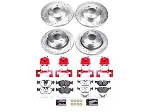 ES#3158181 - KC873-26 - PowerStop Z26 Street Warrior Brake & Caliper Kit - Complete front and rear red caliper braking for your Z4 - Power Stop - BMW