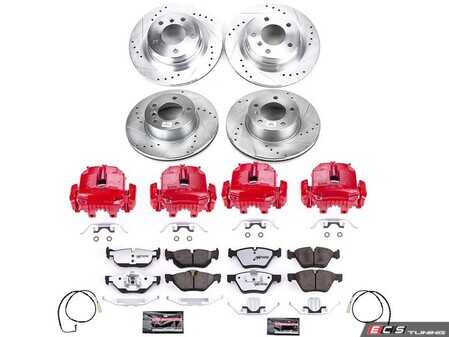 ES#4799520 - KC4106-26 - PowerStop Z26 Street Warrior Brake Kit - Direct-fit performance braking upgrade for the enthusiast-driven BMW 328i E9X. - Power Stop - BMW