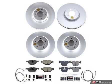ES#4794945 - CRK8849 - PowerStop Z23 Evolution Geomet Coated Brake Kit - Geomet coated Z23 brake kit with sensors for F01/F02 740i. - Power Stop - BMW
