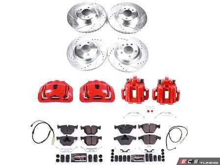 ES#4800320 - KC7021 - PowerStop Z23 Evolution Sport Brake Upgrade Kit - Complete Z23 brake upgrade with red calipers for X1 xDrive35i. - Power Stop - BMW