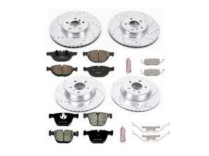 ES#3157514 - K6145 - Z23 Evolution Sport Brake Kit - Front & Rear - The ultimate "1-Click" solution for enthusiasts looking to bridge the gap between stock performance and aggressive stopping power. - Power Stop - BMW