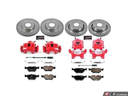 ES#4799537 - KC4229 - PowerStop Z23 Evolution Sport Brake Upgrade Kit - Complete Z23 performance brake upgrade with red calipers for E36 M3. - Power Stop - BMW