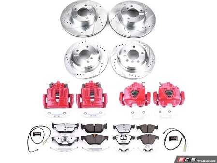 ES#4800323 - KC7024-26 - PowerStop Z26 Street Warrior Brake Kit - Complete Z26 brake and red caliper upgrade for E84 sDrive28i. - Power Stop - BMW