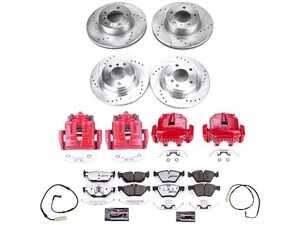 ES#4799325 - KC2890-26 - PowerStop KC2890-26 Z26 Street Warrior Brake Kit - Aggressive Z26 pads and drilled rotors for ultimate street bite. - Power Stop - BMW