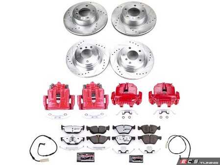 ES#4799325 - KC2890-26 - PowerStop KC2890-26 Z26 Street Warrior Brake Kit - Aggressive Z26 pads and drilled rotors for ultimate street bite. - Power Stop - BMW