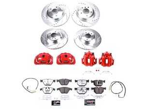 ES#4799321 - KC2883-26 - PowerStop Z26 Street Warrior Brake Kit - Complete Z26 brake kit with red calipers for 335xi/xDrive - Power Stop - BMW