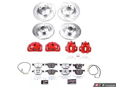 ES#4799321 - KC2883-26 - PowerStop Z26 Street Warrior Brake Kit - Complete Z26 brake kit with red calipers for 335xi/xDrive - Power Stop - BMW