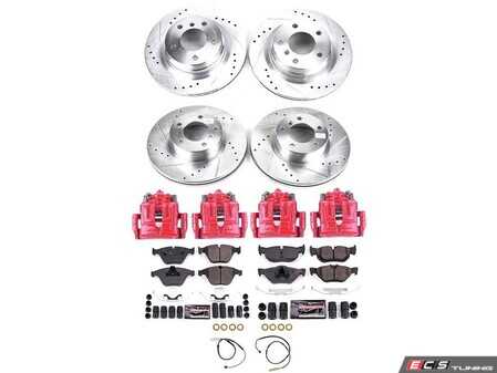 ES#4800051 - KC6072 - PowerStop Z23 Evolution Sport Brake Upgrade Kit - Complete Z23 brake upgrade with red calipers for E90 RWD. - Power Stop - BMW