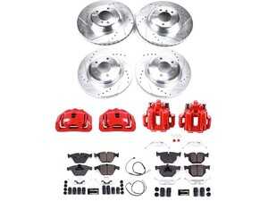 ES#4800044 - KC6057 - PowerStop Z23 Evolution Sport Brake Upgrade Kit - Complete Z23 performance brake upgrade with red calipers for 335i. - Power Stop - BMW