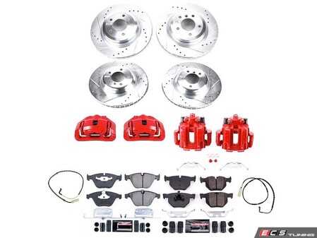ES#4799320 - KC2883 - PowerStop Z23 Evolution Sport Brake Upgrade Kit - Complete Z23 performance brake upgrade with red calipers for 335xi - Power Stop - BMW