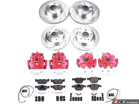 ES#4800324 - KC7025 - PowerStop Z23 Evolution Sport Brake Upgrade Kit - Complete Z23 brake upgrade with red calipers for E84 X1. - Power Stop - BMW