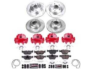 ES#4799519 - KC4106 - The PowerStop Z23 Evolution Sport Brake Upgrade Kit - Complete Z23 brake upgrade with red calipers for 2007 328i. - Power Stop - BMW