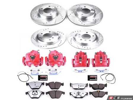 ES#4800325 - KC7025-26 - PowerStop Z26 Street Warrior Brake Kit - Complete Z26 brake and red caliper upgrade for E84 xDrive28i. - Power Stop - BMW