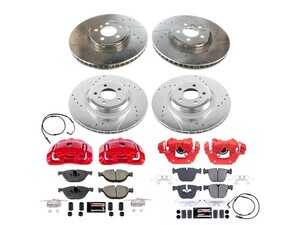 ES#4800035 - KC6013 - PowerStop Z23 Evolution Sport Brake Upgrade Kit  - Complete Z23 brake upgrade with red calipers for F01/F02 750. - Power Stop - BMW