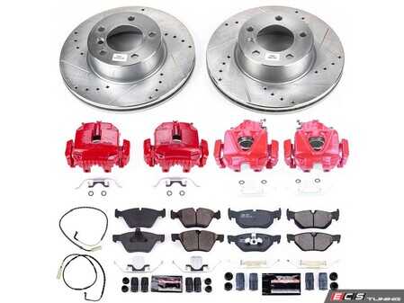ES#4799782 - KC5357 - PowerStop Z23 Evolution Sport Brake Upgrade Kit - Complete Z23 brake upgrade with red calipers for E46 xDrive. - Power Stop - BMW