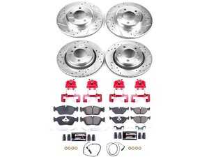 ES#4800545 - KC871 - PowerStop Z23 Evolution Sport Brake Upgrade Kit - Z23 performance brake kit with red calipers for E46 325i/328i - Power Stop - BMW