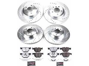 ES#3990244 - K7021-26 - Z26 Street Brake Kit  - Complete front and rear carbon-fiber performance braking for your X1. - Power Stop - BMW