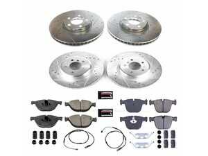 ES#3990045 - K6027 - Z23 Evolution Brake Kit - Front and Rear - For enthusiasts who want a "bite" they can feel without the aggressive dust and noise of a track-only pad. - Power Stop - BMW