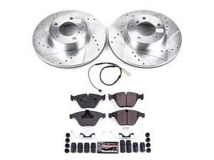 ES#4798500 - K8823 - PowerStop K8823 Z23 Evolution Sport Brake Kit - Front sport brake upgrade with carbon-fiber pads for E9X 328i. - Power Stop - BMW