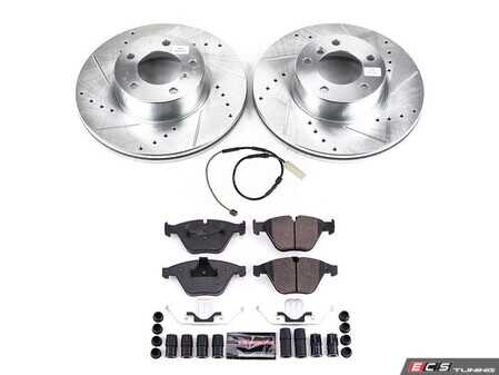 ES#4798500 - K8823 - PowerStop K8823 Z23 Evolution Sport Brake Kit - Front sport brake upgrade with carbon-fiber pads for E9X 328i. - Power Stop - BMW