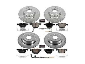 ES#3157200 - K5360 - Z23 Evolution Sport Brake Kit - Front & Rear - Paired with carbon-fiber-infused ceramic pads, this kit provides a significant "bite" advantage over OEM parts. - Power Stop - BMW