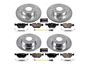 ES#3990295 - K7335 - Z23 Evolution Brake Kit - Front and Rear - Provides a significant boost in stopping power without the annoying "race pad" trade-offs like deafening squeals or wheels covered in black soot. - Power Stop - BMW