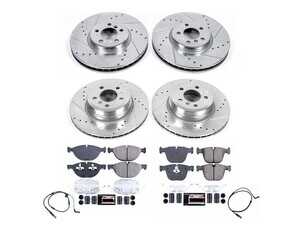 ES#4798539 - K8884 - PowerStop Z23 Evolution Sport Brake Upgrade Kit - High-performance Z23 brake kit with drilled/slotted rotors for xDrive50i. - Power Stop - BMW