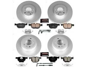 ES#3989088 - CRK6063 - Z23 Evolution Coated Brake Kit - Front and Rear - Designed to provide a significant boost in stopping power without the harshness of a full-blown track kit. - Power Stop - BMW