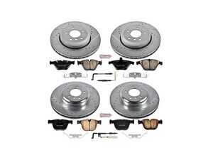 ES#3156690 - K2877 - Z23 Evolution Sport Brake Kit K2877 - Front and Rear - This all-in-one upgrades your stock components with drilled and slotted rotors and Carbon-Fiber Ceramic pads, significantly reducing brake fade during intense situations. - Power Stop - BMW