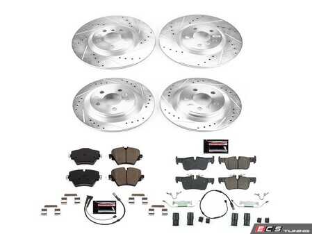 ES#4798117 - K7916 - PowerStop Z23 Evolution Sport Brake Upgrade Kit - Z23 sport brake kit with drilled/slotted rotors for X1/X2 - Power Stop - BMW