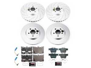 ES#4675262 - ESK7988 - Power Stop Euro-Stop Premium Front & Rear Brake Kit (360x36/320x24) - An authentic OE-specification 4-wheel braking solution featuring European-sourced pads, high-carbon smooth Geomet coated rotors, and strict ECE-R90 certification. - Power Stop - Mercedes Benz