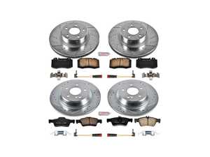 ES#3156660 - K2817 - Power Stop Z23 Evolution Sport Front & Rear Brake Kit (310mm/300mm) - A complete 4-wheel performance brake upgrade featuring drilled & slotted rotors and low-dust carbon-fiber ceramic pads. - Power Stop - Mercedes Benz