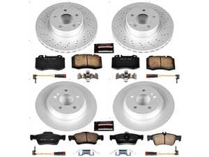 ES#3988839 - CRK2817 - Power Stop Z23 Evolution Sport Coated Front & Rear Brake Kit (310mm/300mm) - A complete 4-wheel daily-driver upgrade featuring high-carbon smooth Geomet coated rotors and low-dust carbon-fiber ceramic pads. - Power Stop - Mercedes Benz
