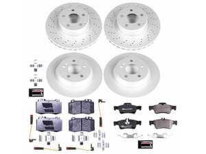 ES#3145420 - ESK2817 - Power Stop Euro-Stop Premium Front & Rear Brake Kit (310mm/300mm) - An authentic OE-specification 4-wheel braking solution featuring European-sourced pads, high-carbon smooth Geomet coated rotors, and strict ECE-R90 certification. - Power Stop - Mercedes Benz