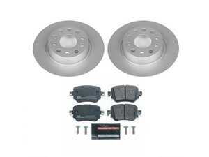 ES#4795448 - ESK7053 - Power Stop Euro-Stop Premium Rear Brake Kit (272mm) - An authentic OE-specification rear-wheel braking solution featuring European-sourced pads, high-carbon smooth Geomet coated rotors, and strict ECE-R90 certification. - Power Stop - Volkswagen