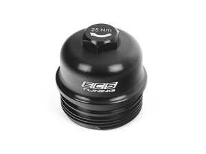 ES#3469765 - 021366ECS01 - Billet Aluminum Oil Filter Housing Cap - Black Anodized - Gorgeous aluminum upgrade for OE plastic cap. No more damaged threads or rounded heads! - ECS - BMW