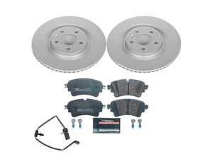 ES#4795484 - ESK7431 - Power Stop Euro-Stop Premium Rear Brake Kit (330mm) - An authentic OE-specification rear axle braking solution featuring European-sourced pads, high-carbon smooth Geomet coated rotors, and strict ECE-R90 certification. - Power Stop - Audi